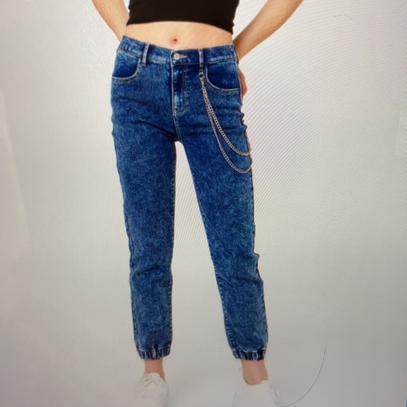 Utility high rise denim joggers in size S - Picture 2 of 12